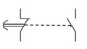 Simbolo electrico temporizador a la conexión
